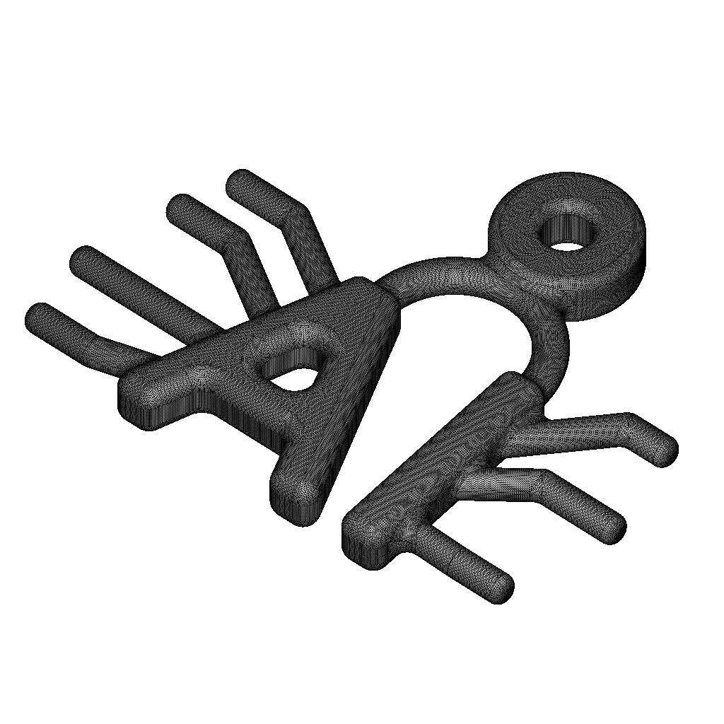 Stylish AI Pendant 3D print model_4