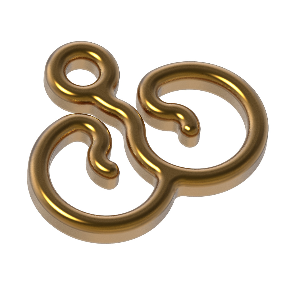 Stylish Pendant Letter W 3D print model_3