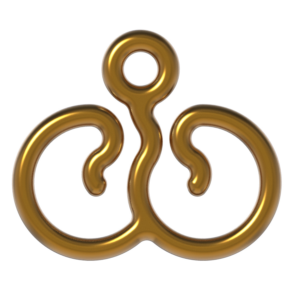 Stylish Pendant Letter W 3D print model_4