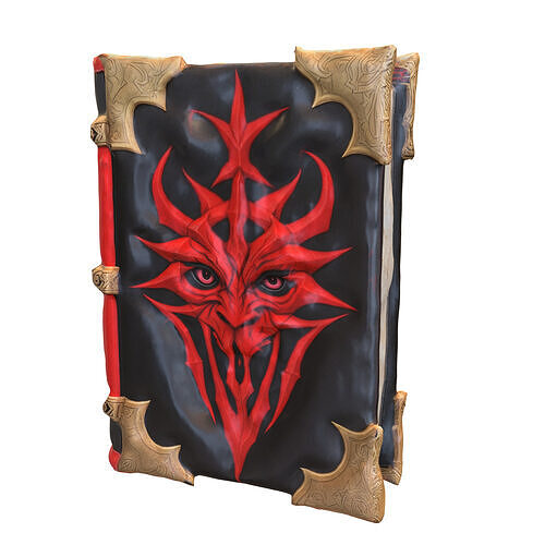 Demonic Spellbook Low-poly 3D model