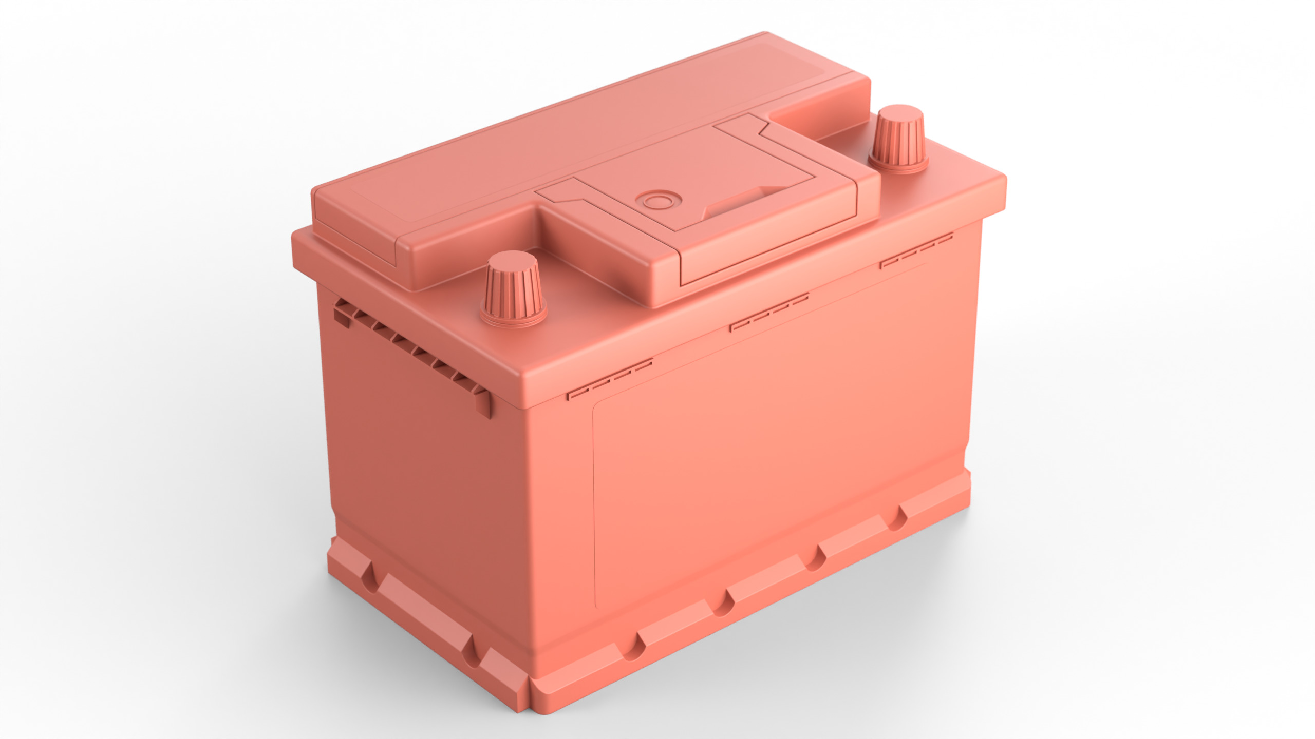 Lithium Car Battery Low-poly 3D model_13