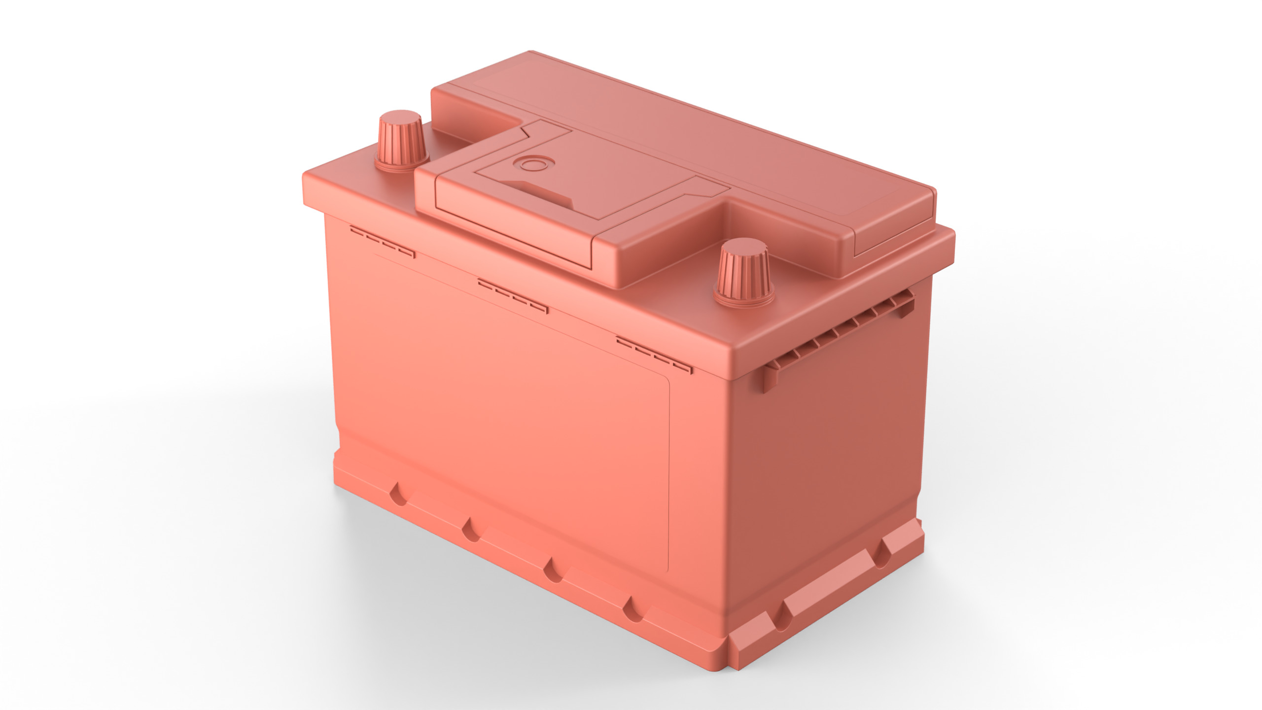 Lithium Car Battery Low-poly 3D model_15