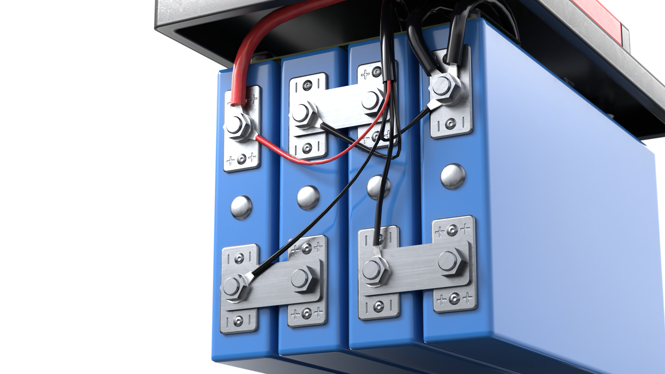 Lithium Car Battery Low-poly 3D model_10