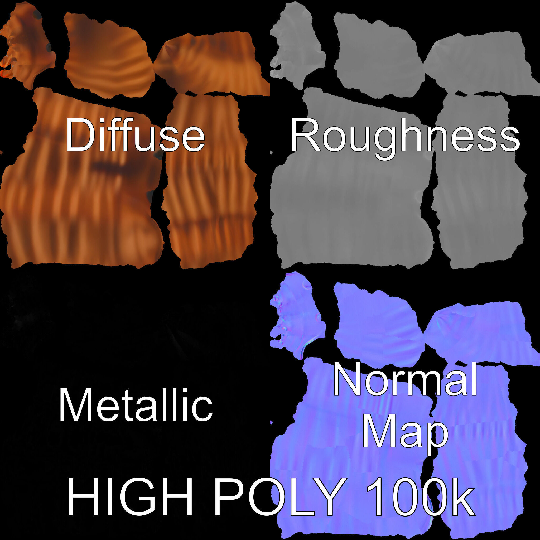 Realistic Millipede Model Pack for Rendering and Games Low-poly 3D model_3