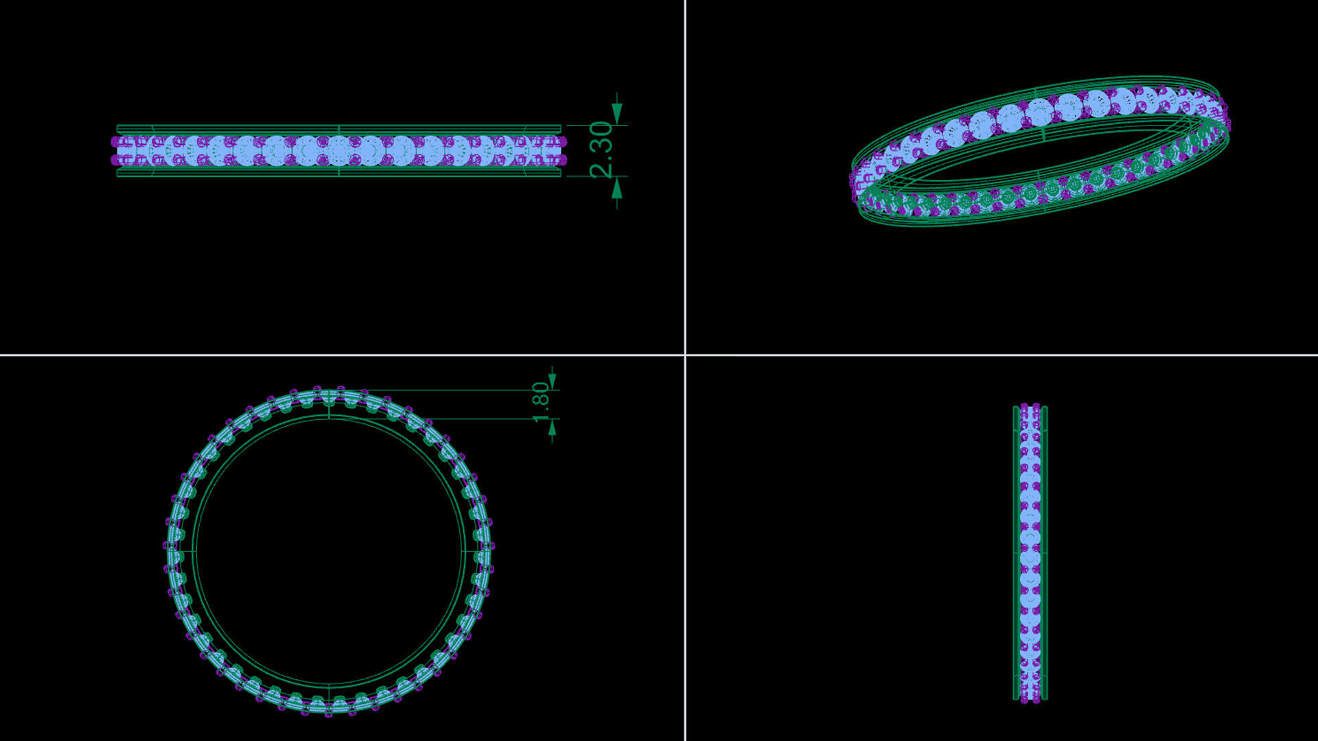 Diamond Eternity Band Ring Jewelry 3D print model_9