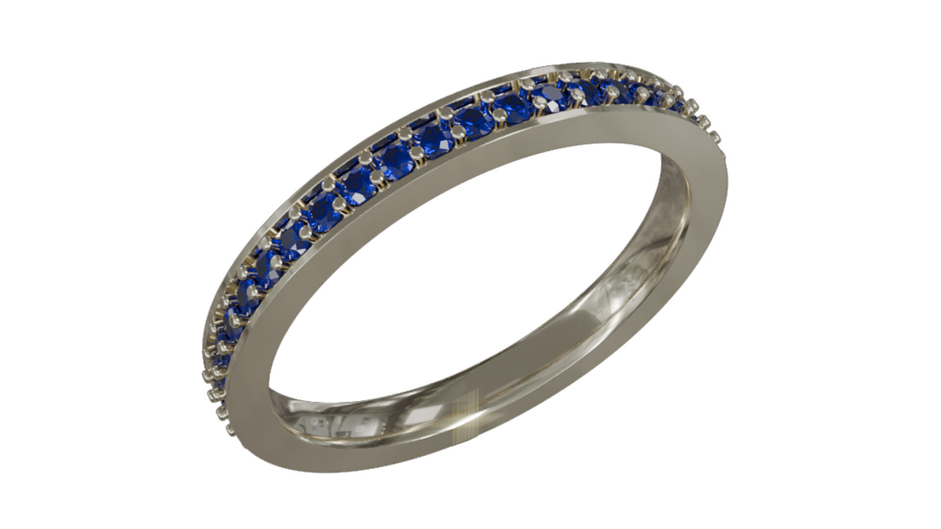 Diamond Eternity Band Ring Jewelry 3D print model_3