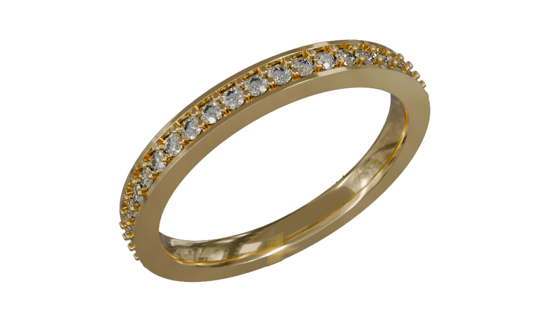 Diamond Eternity Band Ring Jewelry 3D print model_4