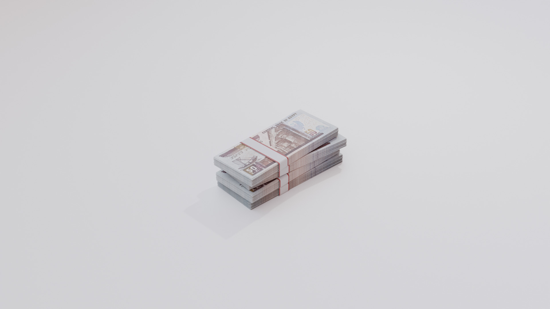 50 Egyptian Pound Currency Low-poly 3D model_5