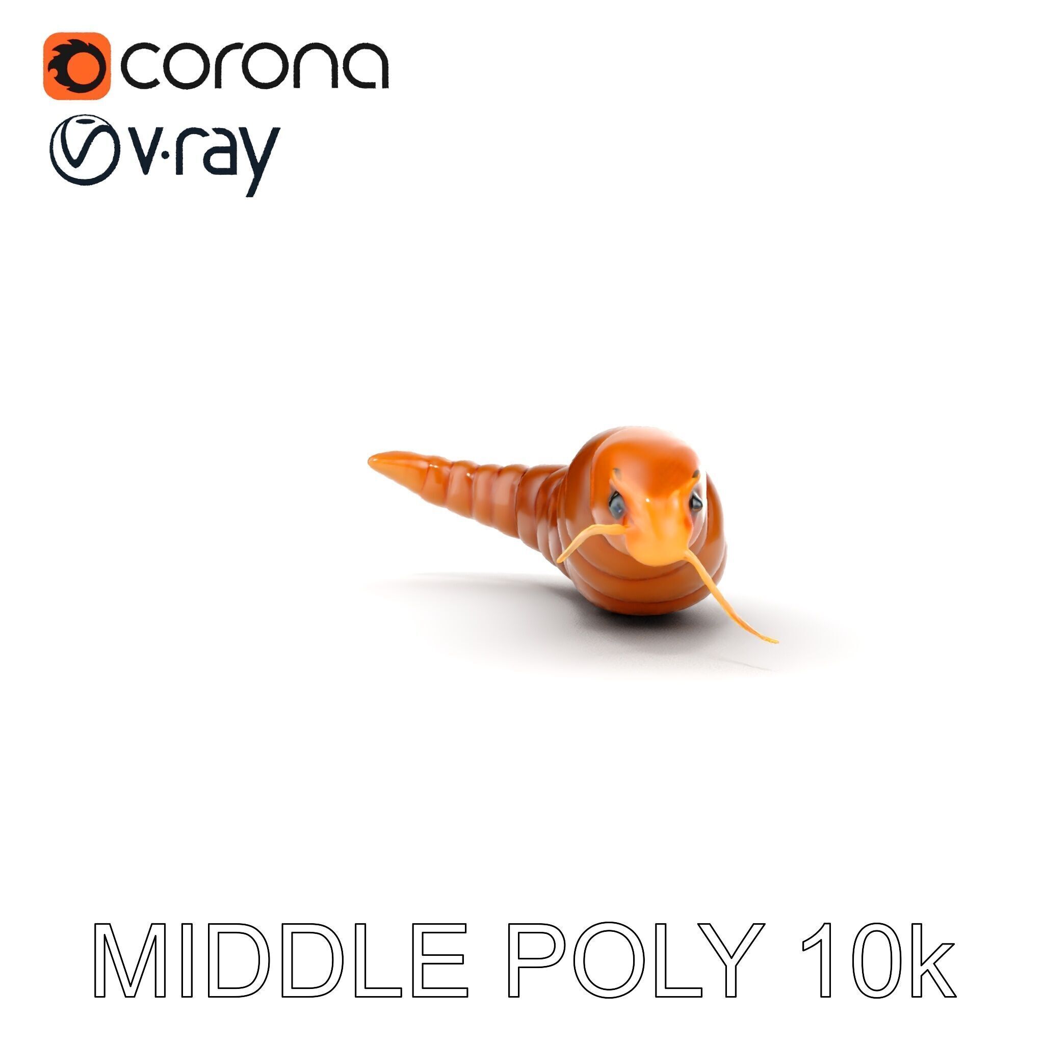 Realistic Caterpillar Model Pack with Detailed Textures Low-poly 3D model_30