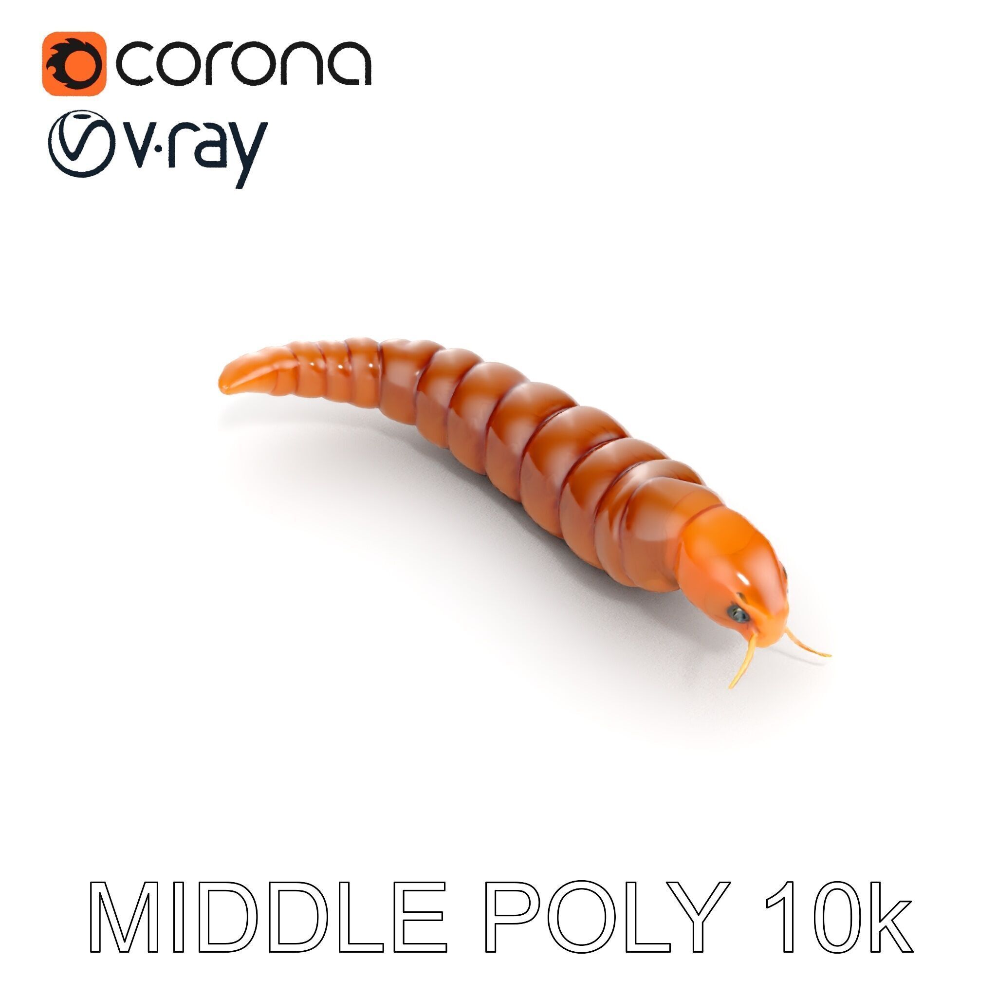 Realistic Caterpillar Model Pack with Detailed Textures Low-poly 3D model_33