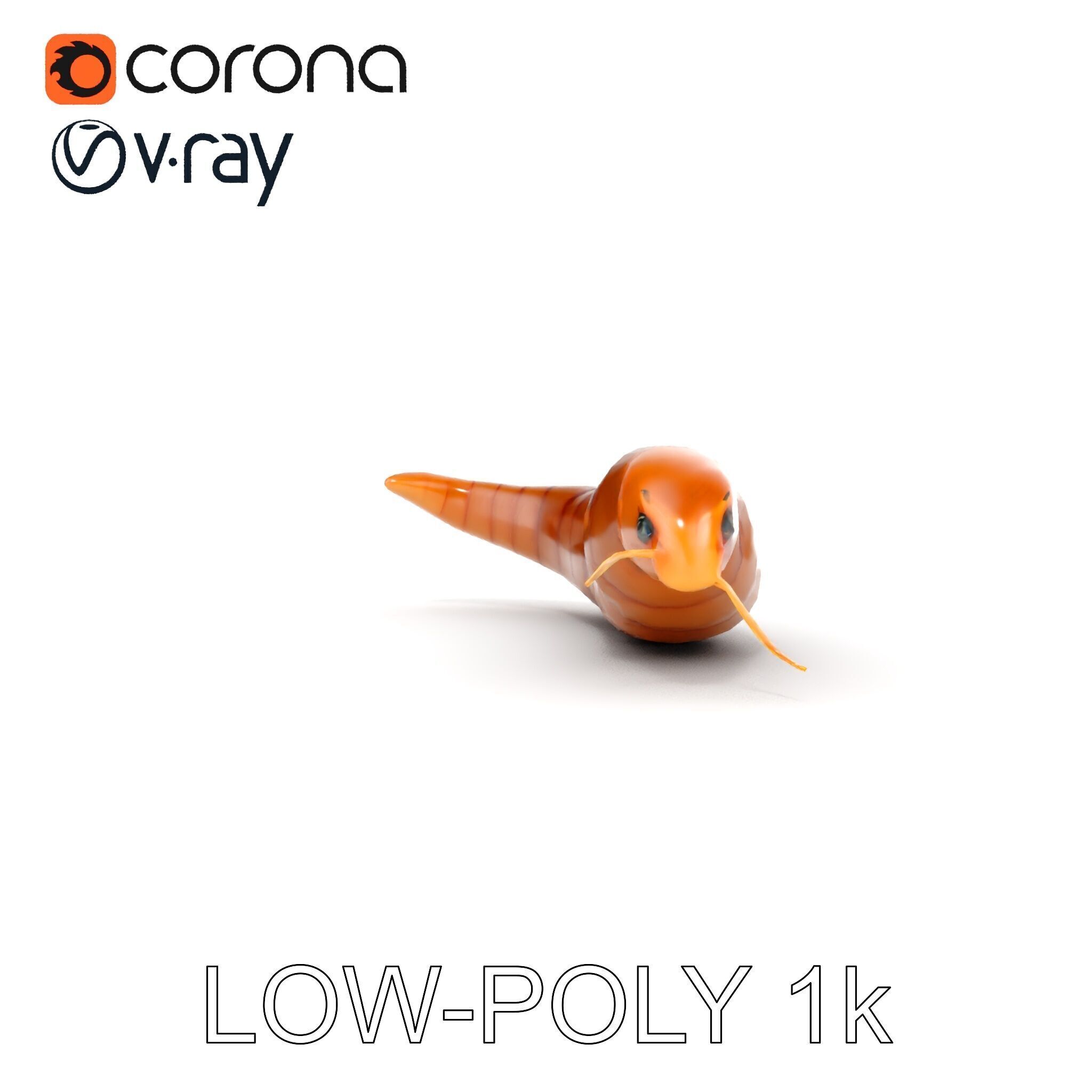 Realistic Caterpillar Model Pack with Detailed Textures Low-poly 3D model_20