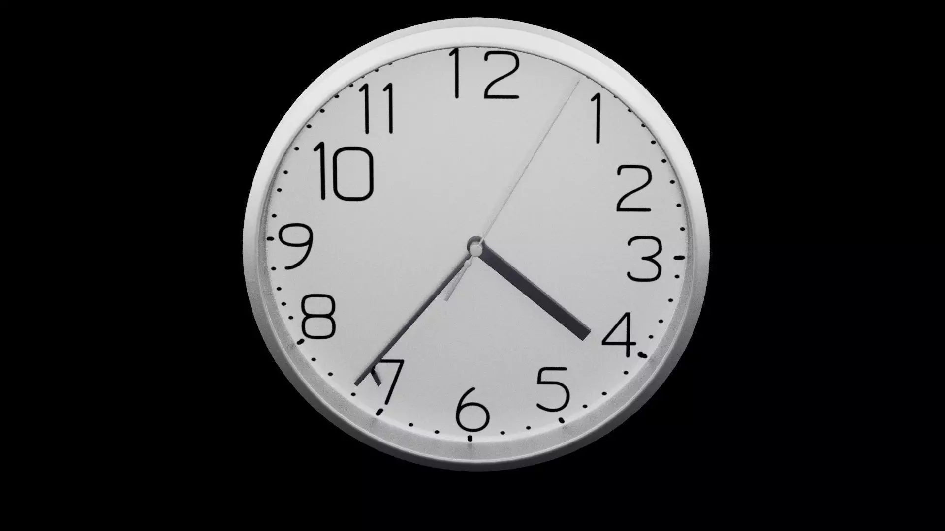 Wall Clock Low-poly 3D model_0