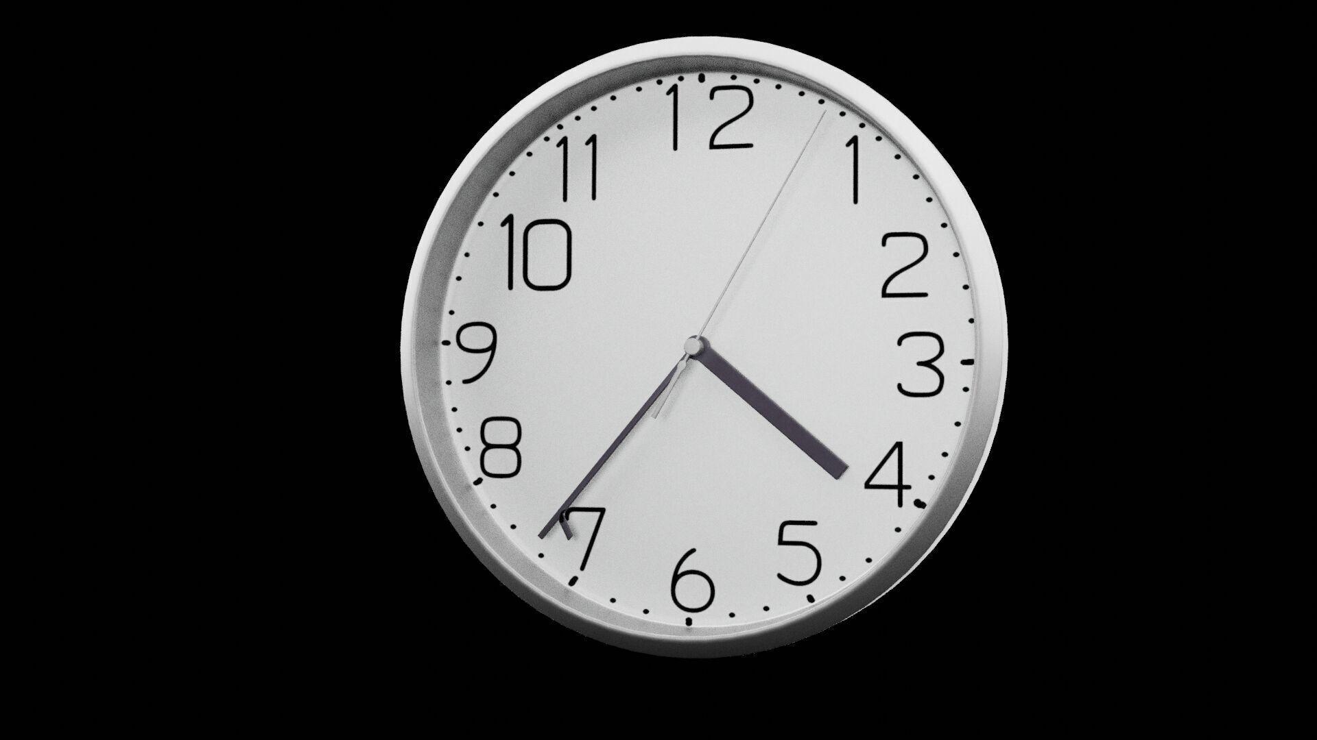 Wall Clock Low-poly 3D model_6