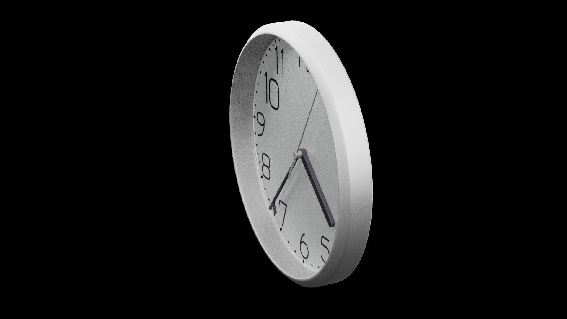 Wall Clock Low-poly 3D model_4