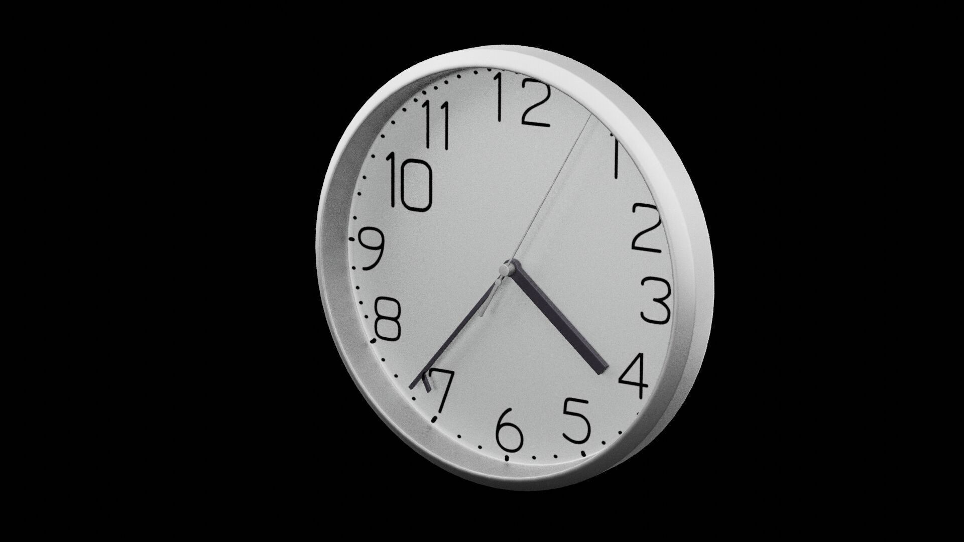 Wall Clock Low-poly 3D model_2