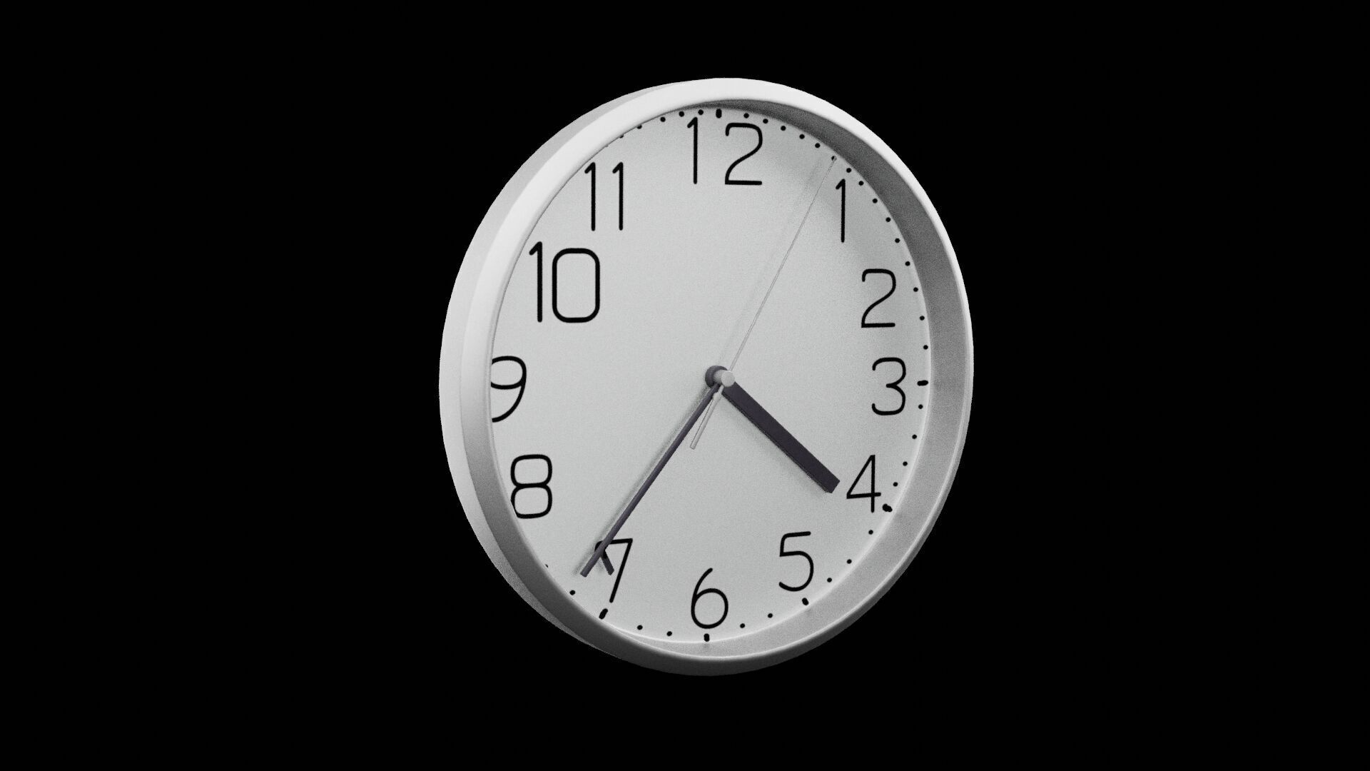 Wall Clock Low-poly 3D model_5