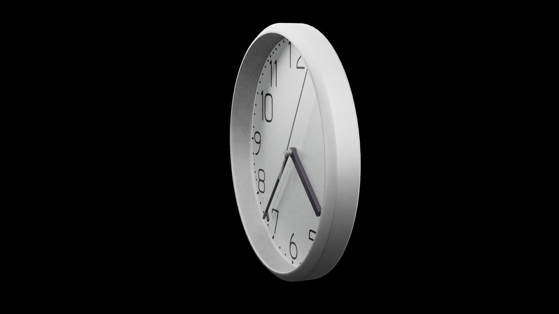 Wall Clock Low-poly 3D model_7