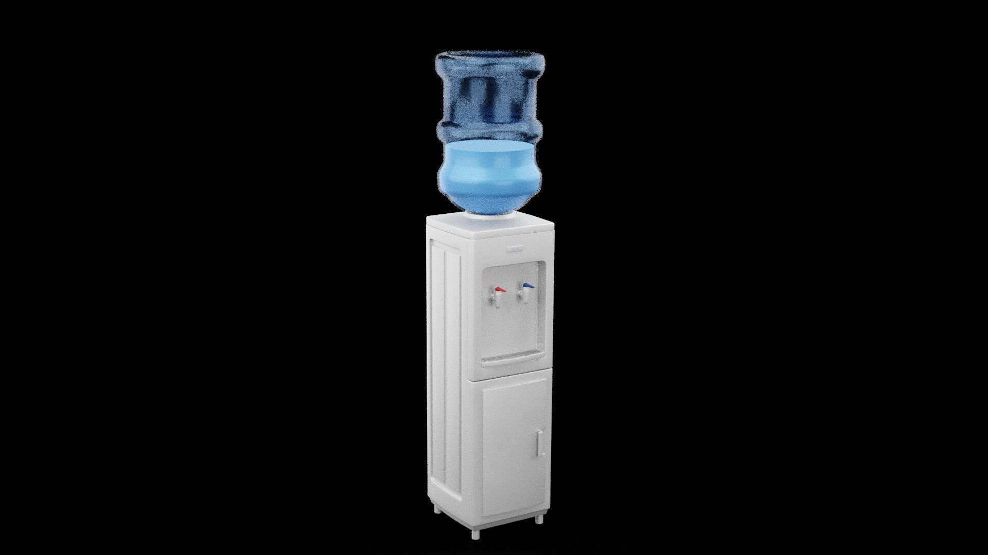 Water Container Low-poly 3D model_5