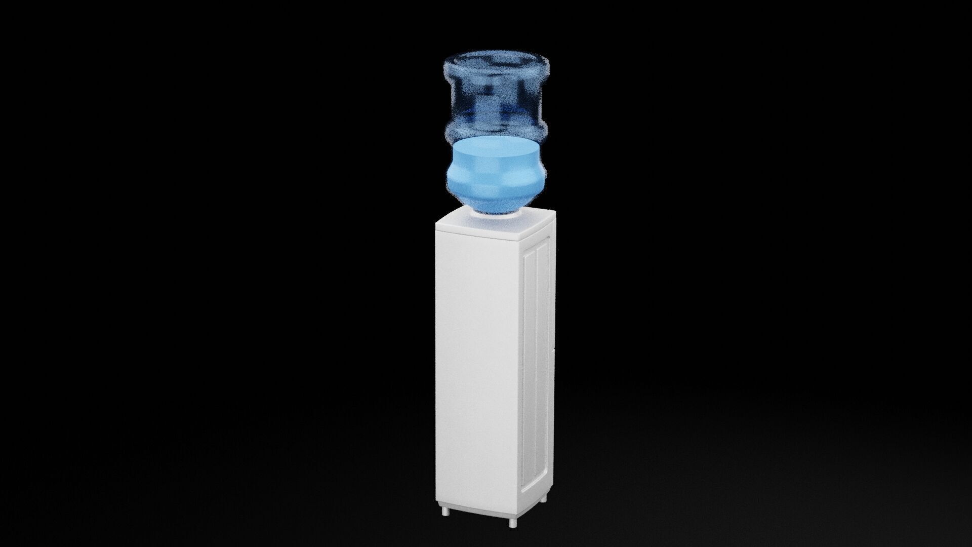 Water Container Low-poly 3D model_3