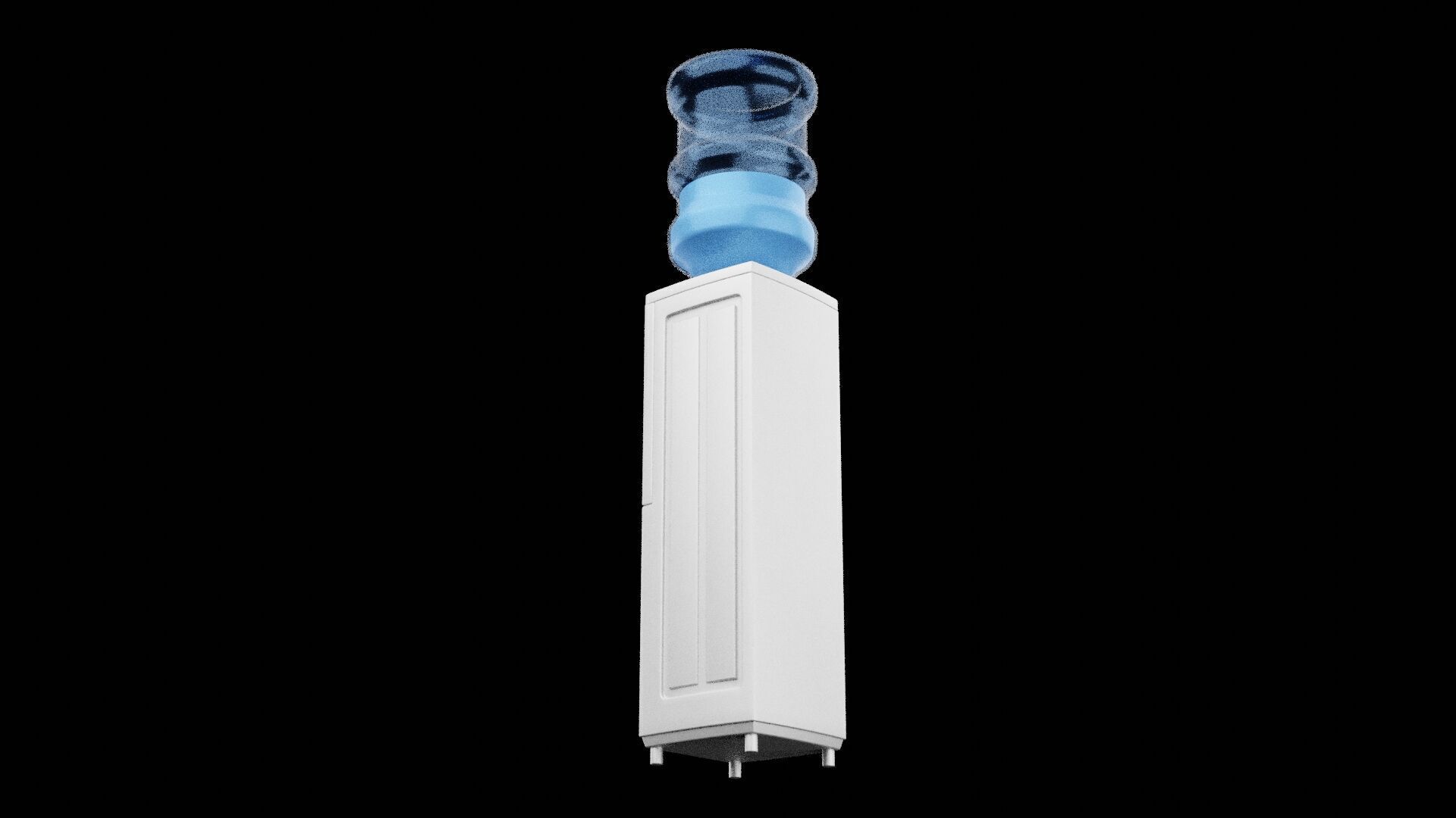 Water Container Low-poly 3D model_7