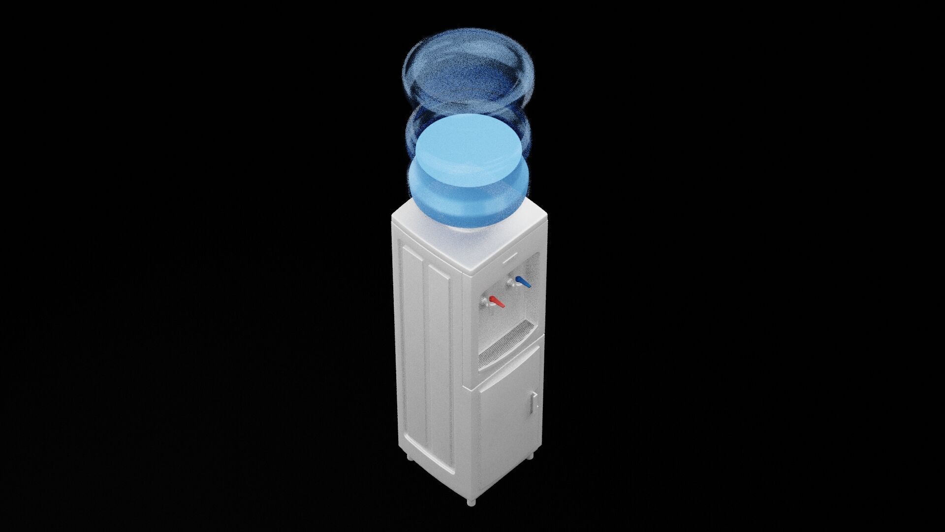 Water Container Low-poly 3D model_2