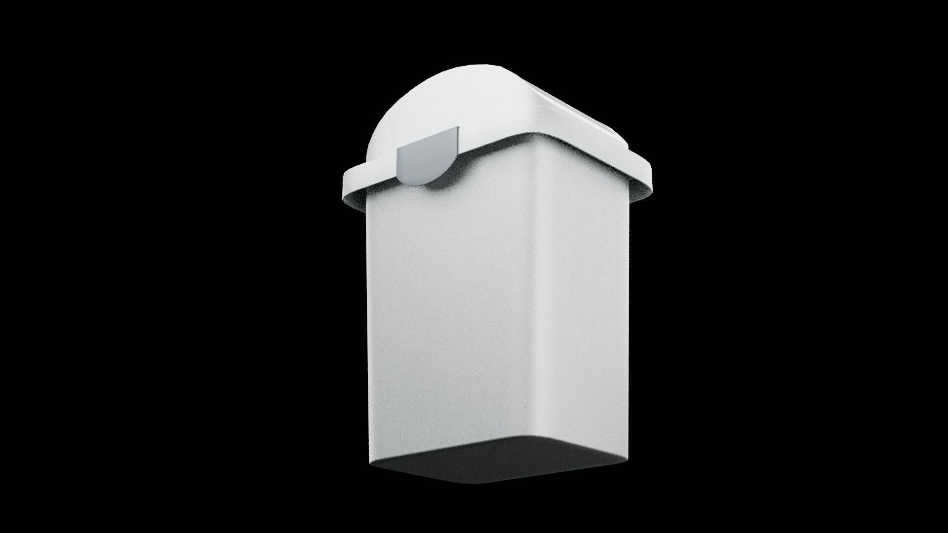 Trash Bin Low-poly 3D model_7