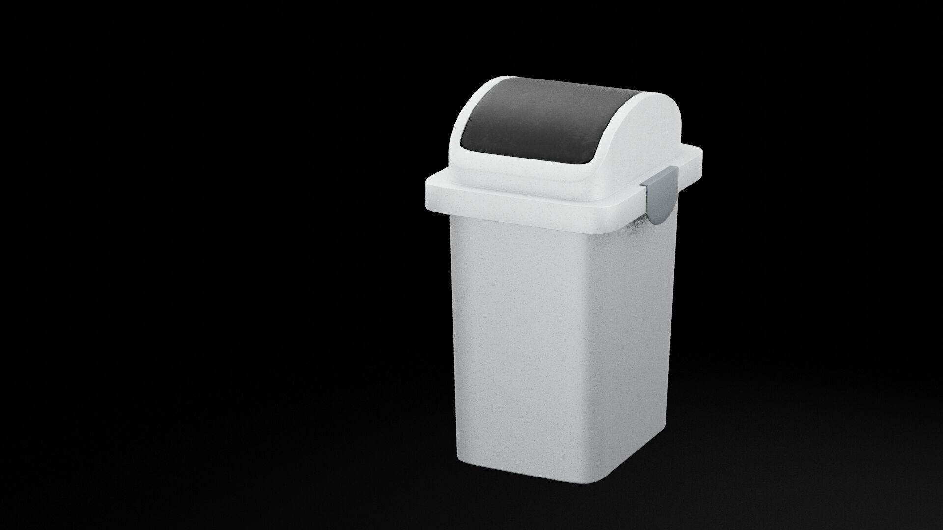 Trash Bin Low-poly 3D model_3