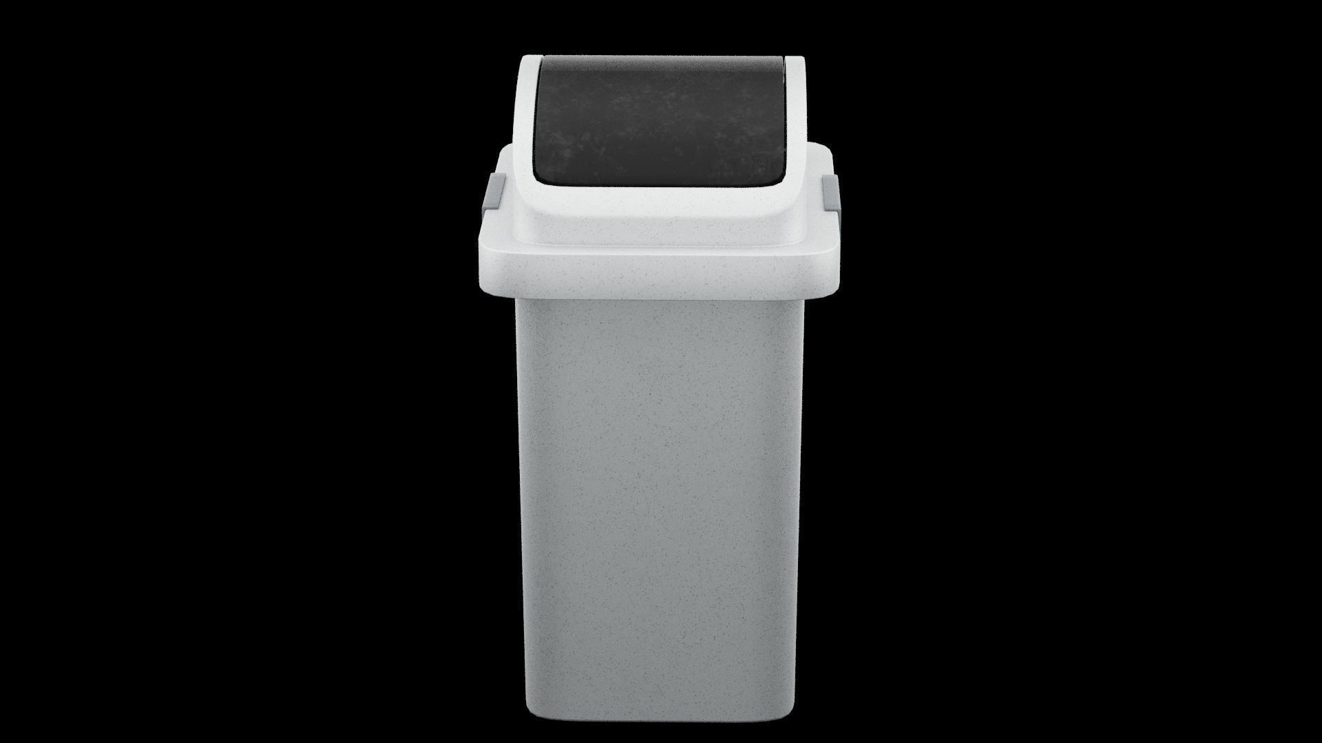 Trash Bin Low-poly 3D model_1