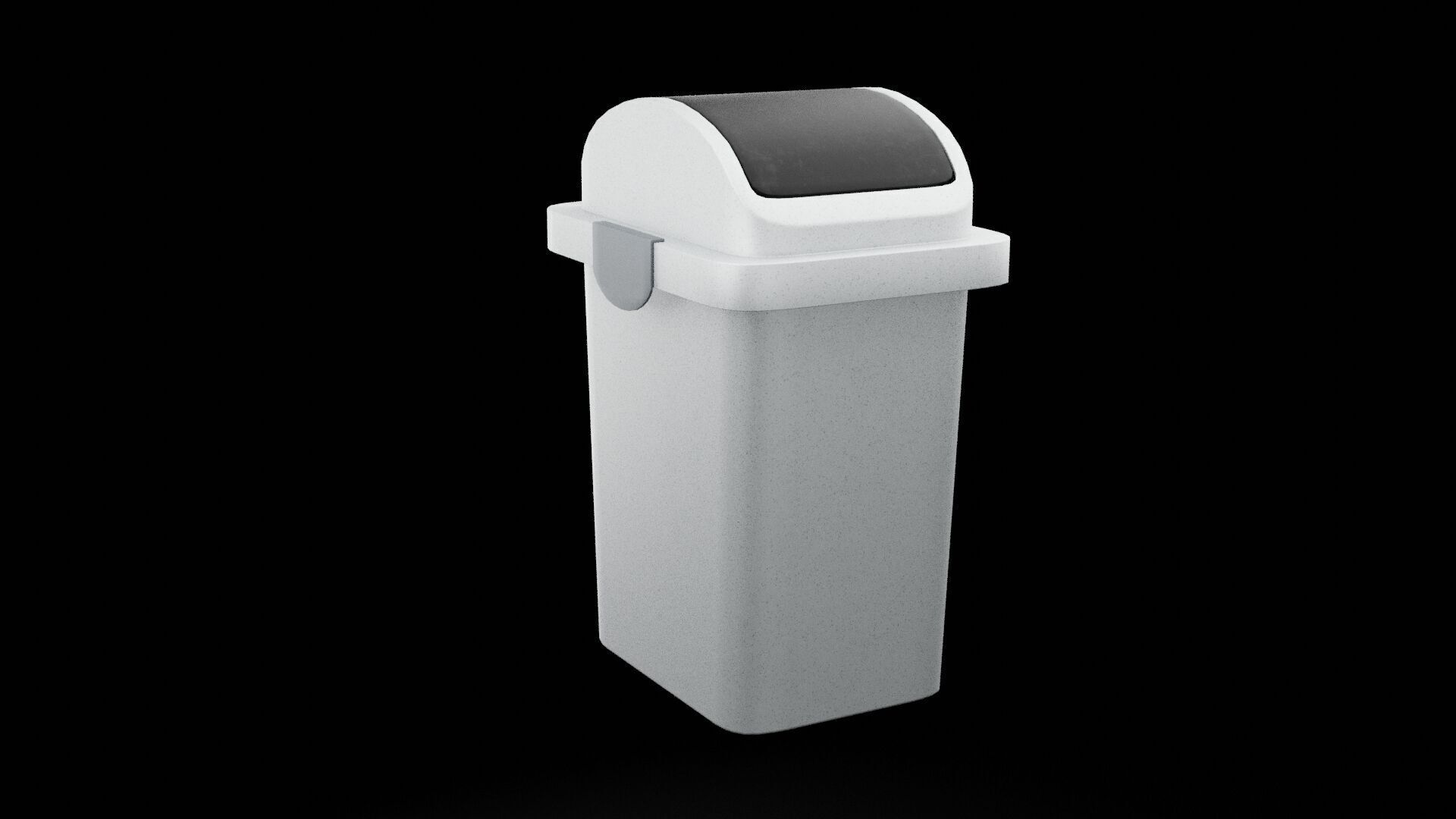 Trash Bin Low-poly 3D model_5