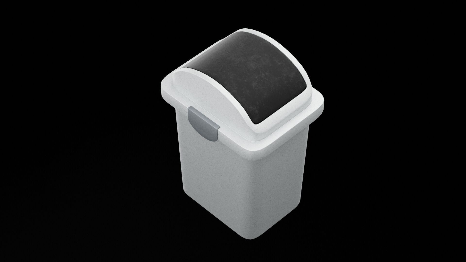 Trash Bin Low-poly 3D model_2