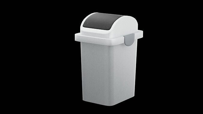 Trash Bin Low-poly 3D model