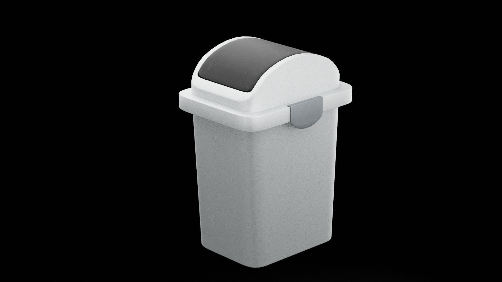 Trash Bin Low-poly 3D model_4