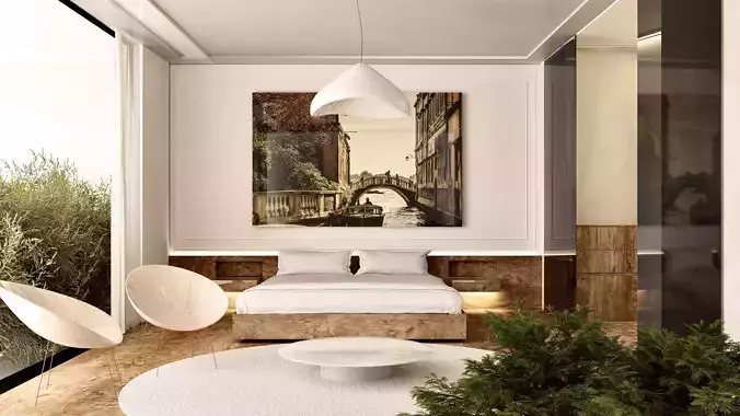 Modern minimalist Bedroom 