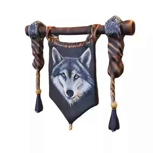 Tribal Wolf Banner