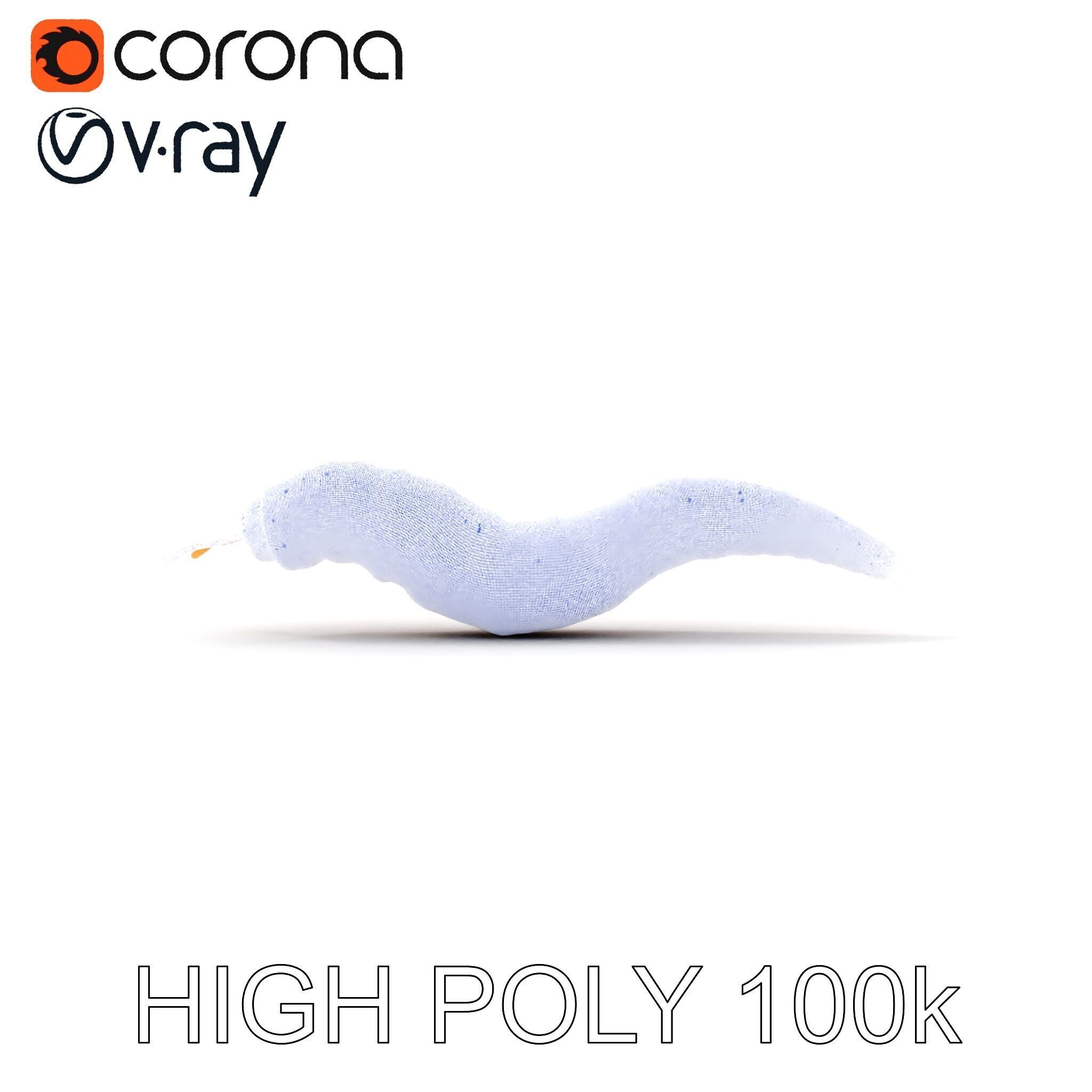 Realistic Worm Model Pack for Animation and Game Design Low-poly 3D model_32