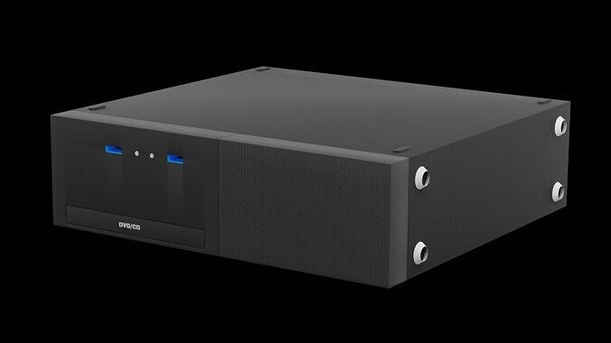 Digital Audio Stereo Audio Converter Low-poly 3D model