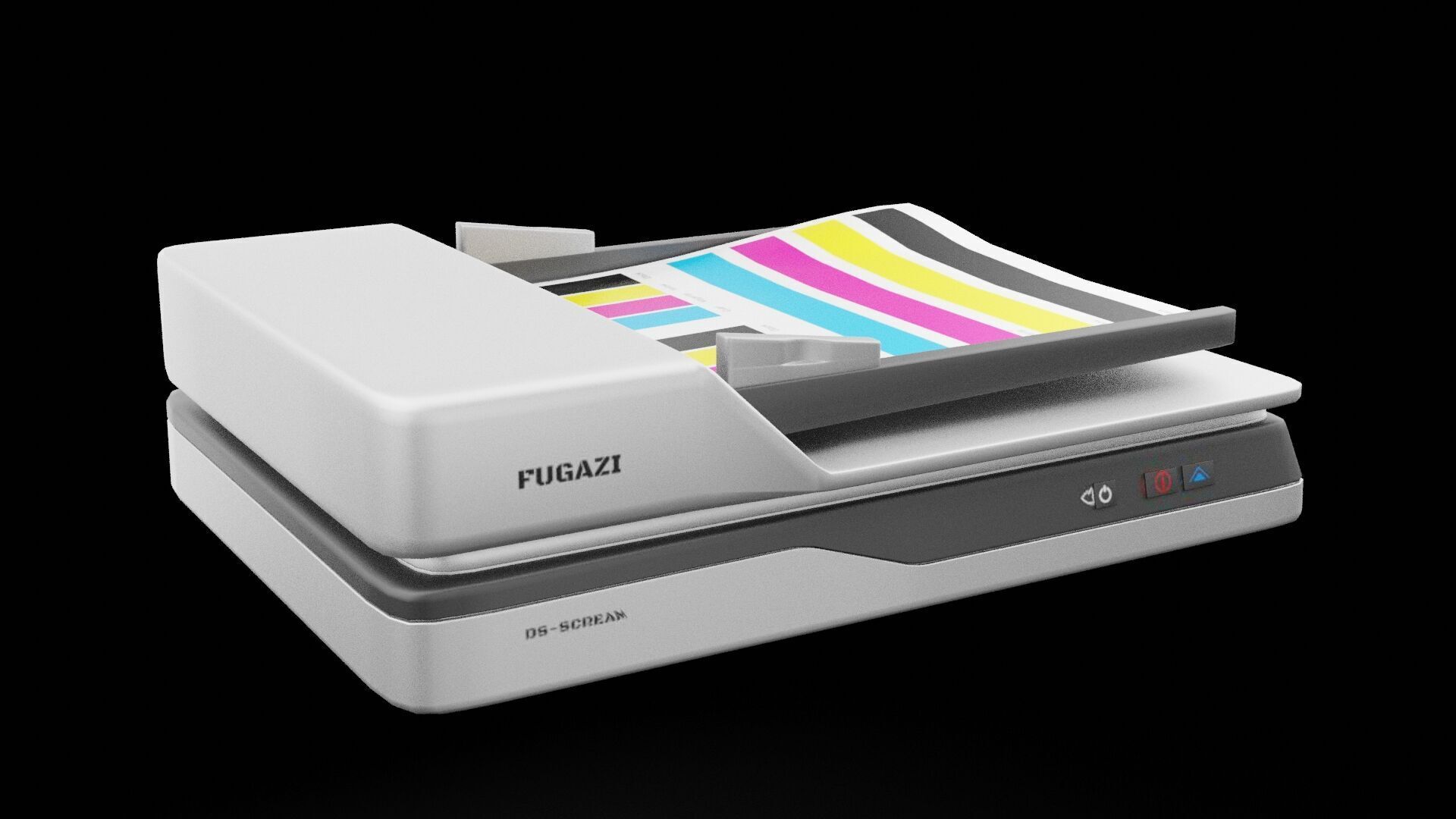 Printer Low-poly 3D model_5