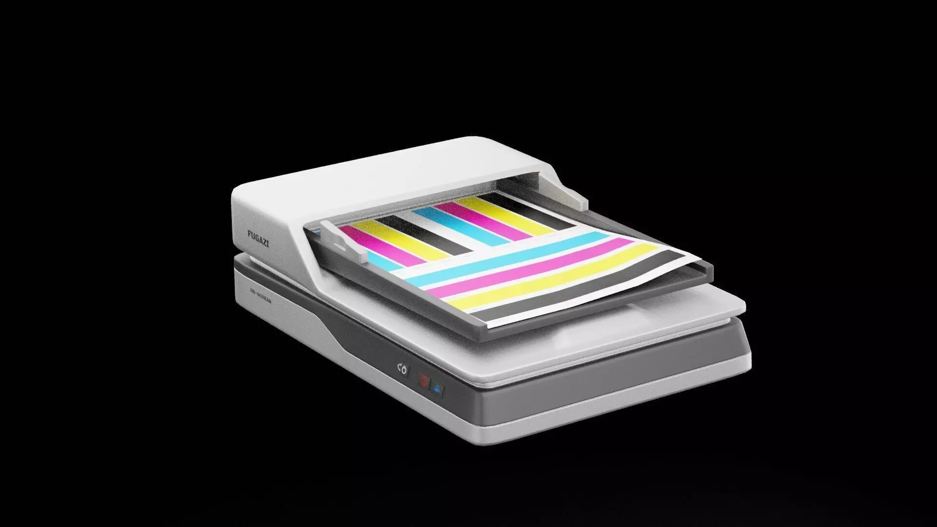 Printer Low-poly 3D model_0