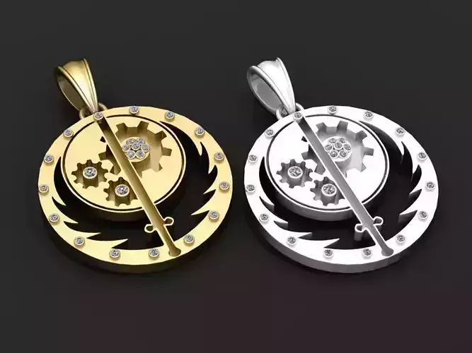  Stainless Steel Pendant 3d printable  pendant 