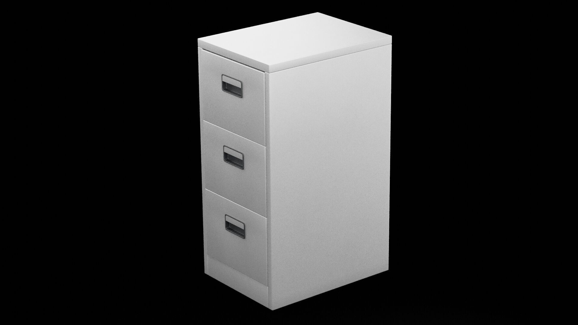 Desk Drawers Low-poly 3D model_4