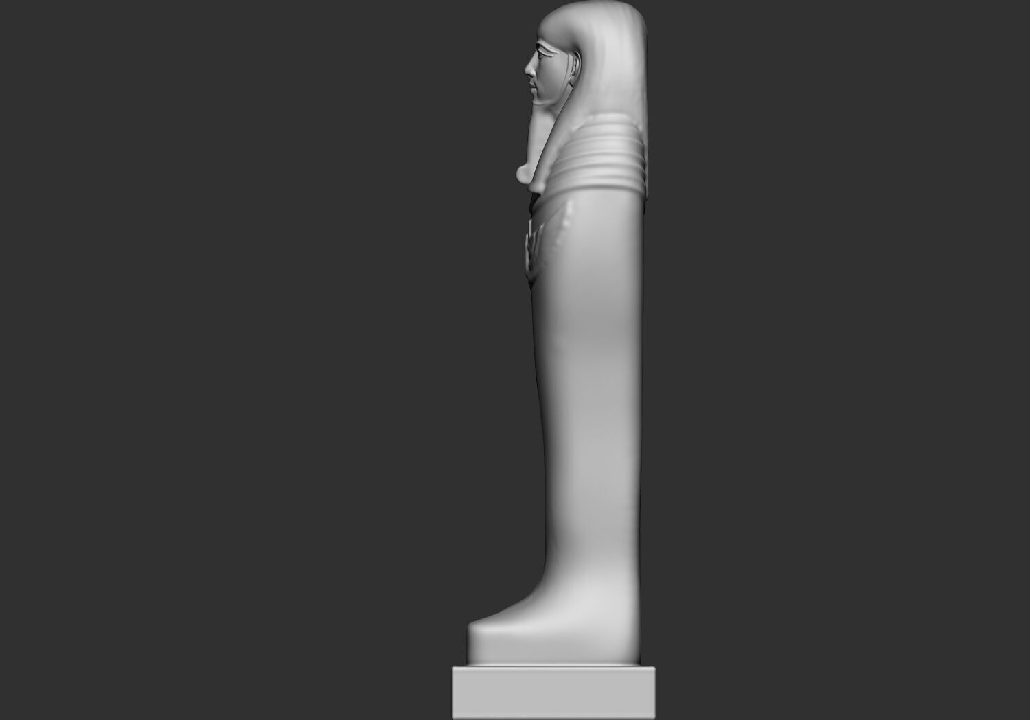 Egyptian Pharaoh Sarcophagus low poly stl 3d printable model 3D print model_3