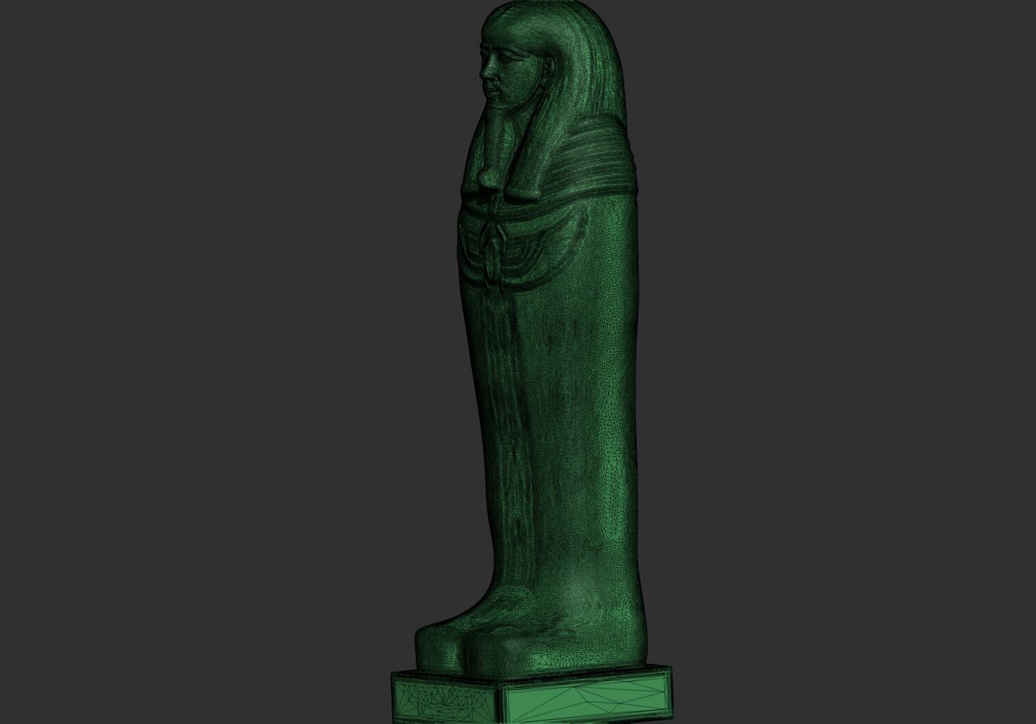 Egyptian Pharaoh Sarcophagus low poly stl 3d printable model 3D print model_6