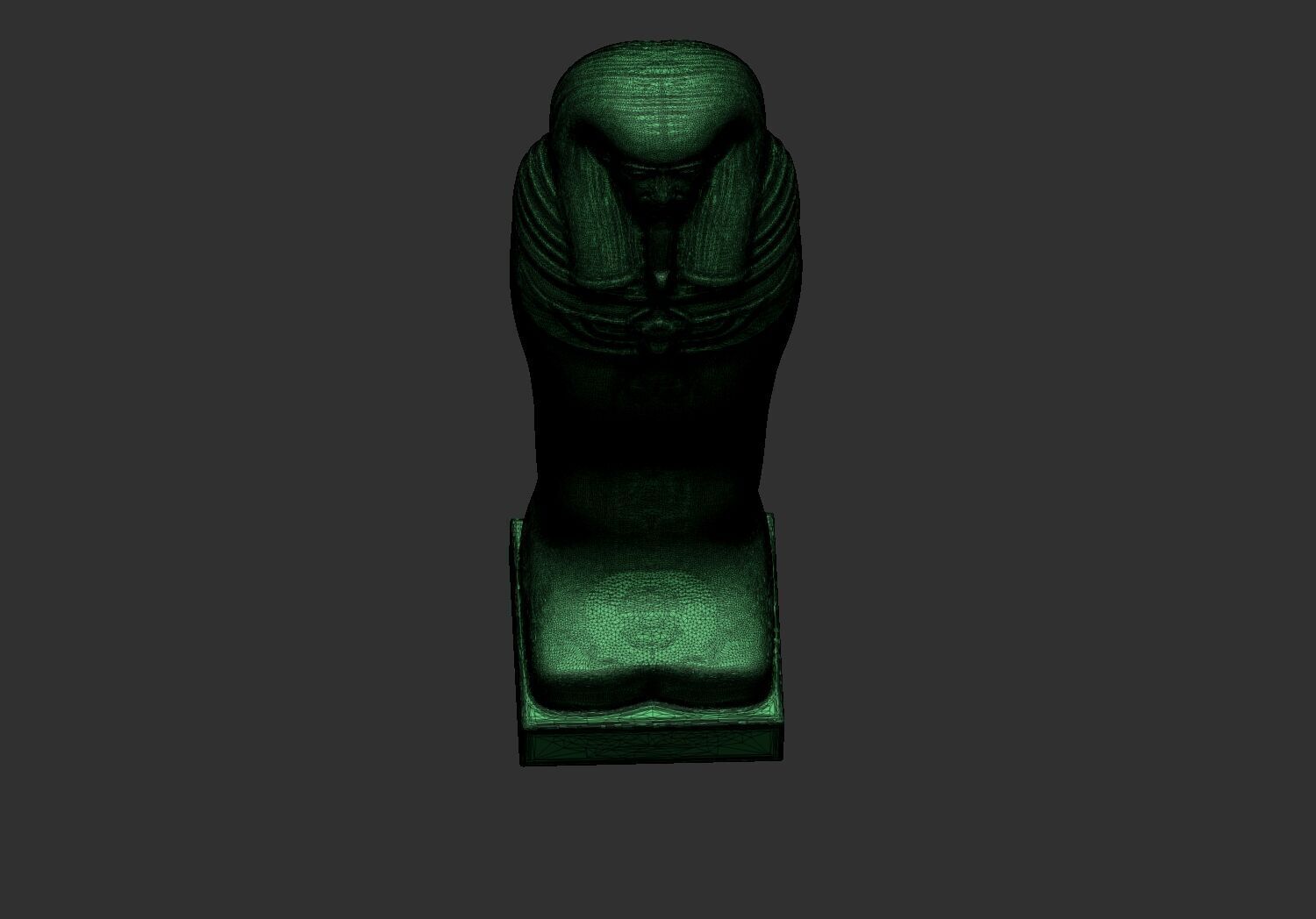 Egyptian Pharaoh Sarcophagus low poly stl 3d printable model 3D print model_7