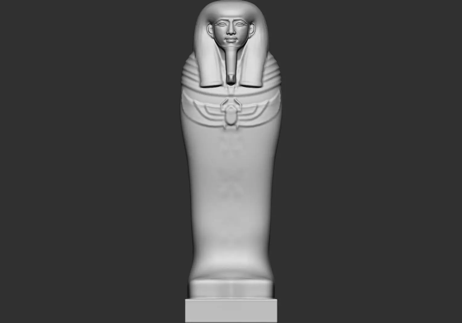 Egyptian Pharaoh Sarcophagus low poly stl 3d printable model 3D print model_0