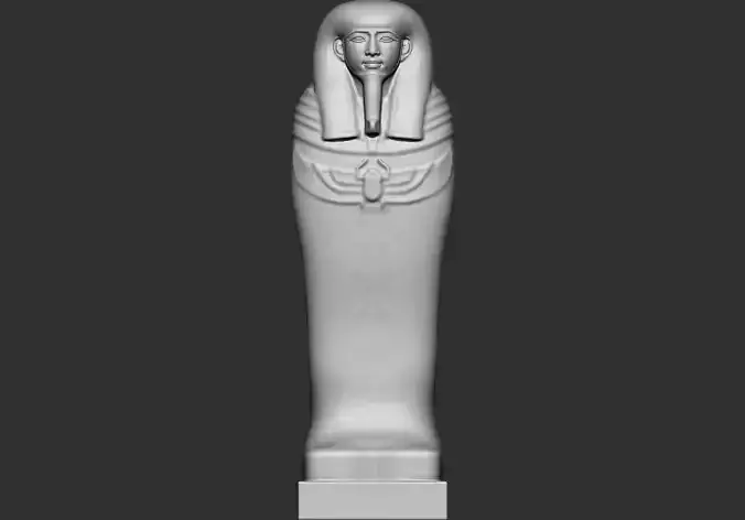 Egyptian Pharaoh Sarcophagus low poly stl 3d printable model 3D print model