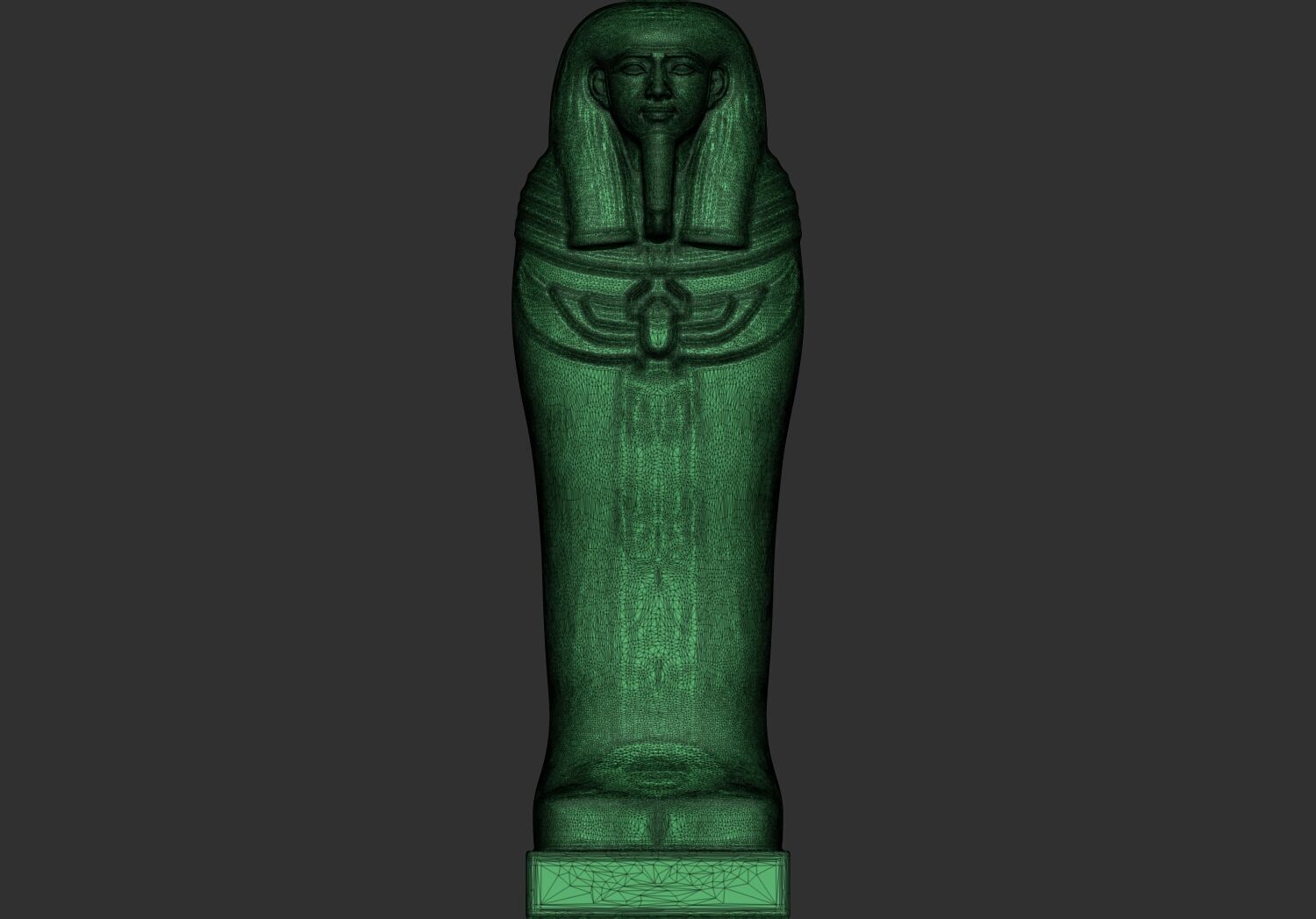 Egyptian Pharaoh Sarcophagus low poly stl 3d printable model 3D print model_5