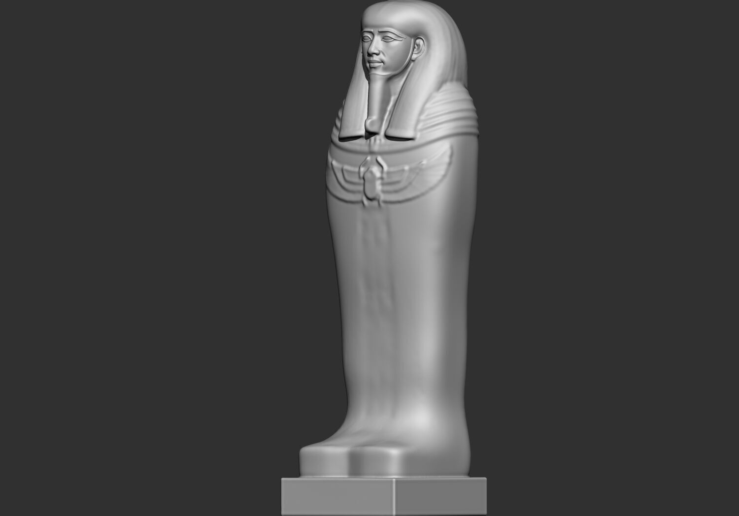 Egyptian Pharaoh Sarcophagus low poly stl 3d printable model 3D print model_1