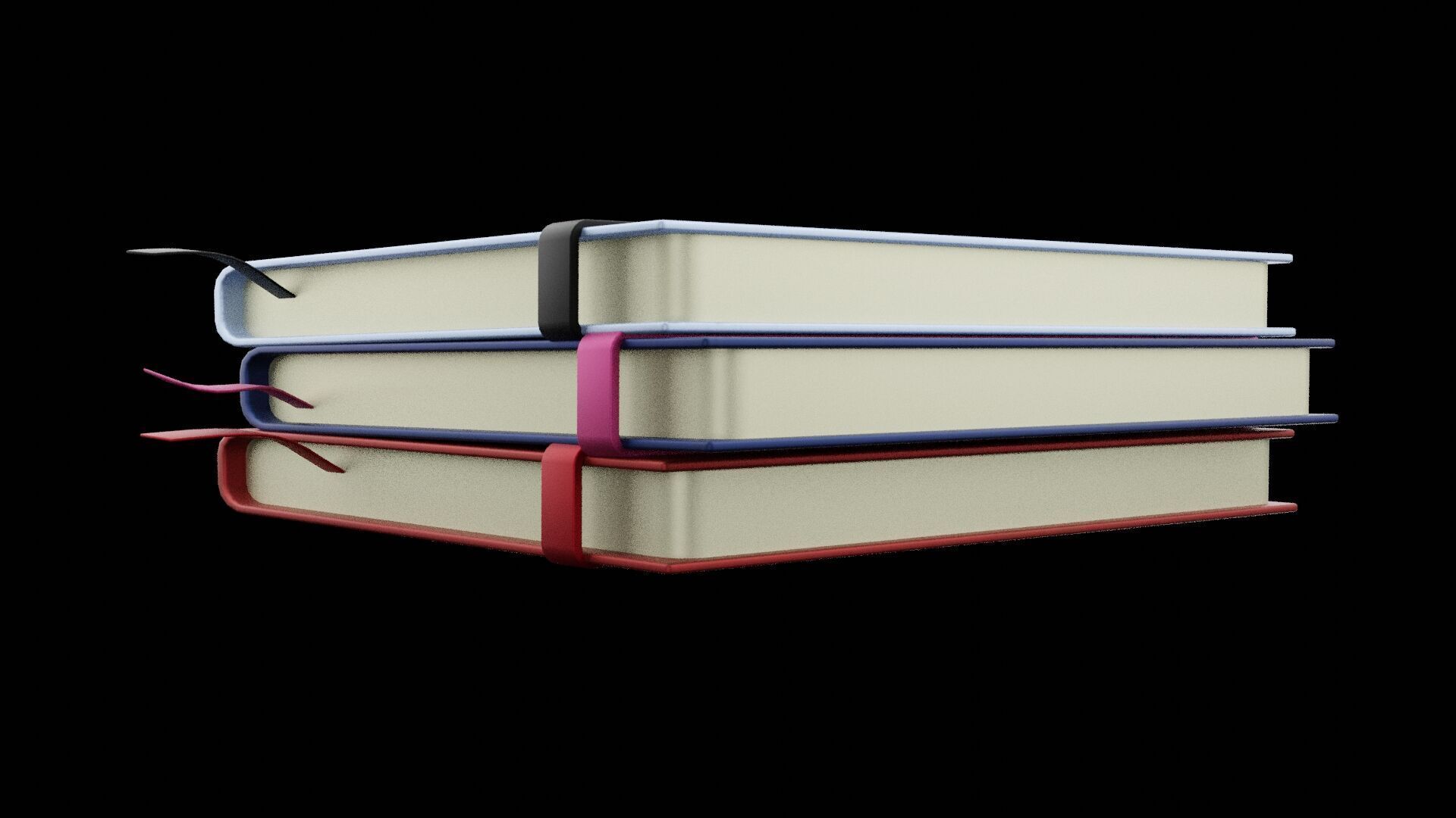 Note Books Low-poly 3D model_6