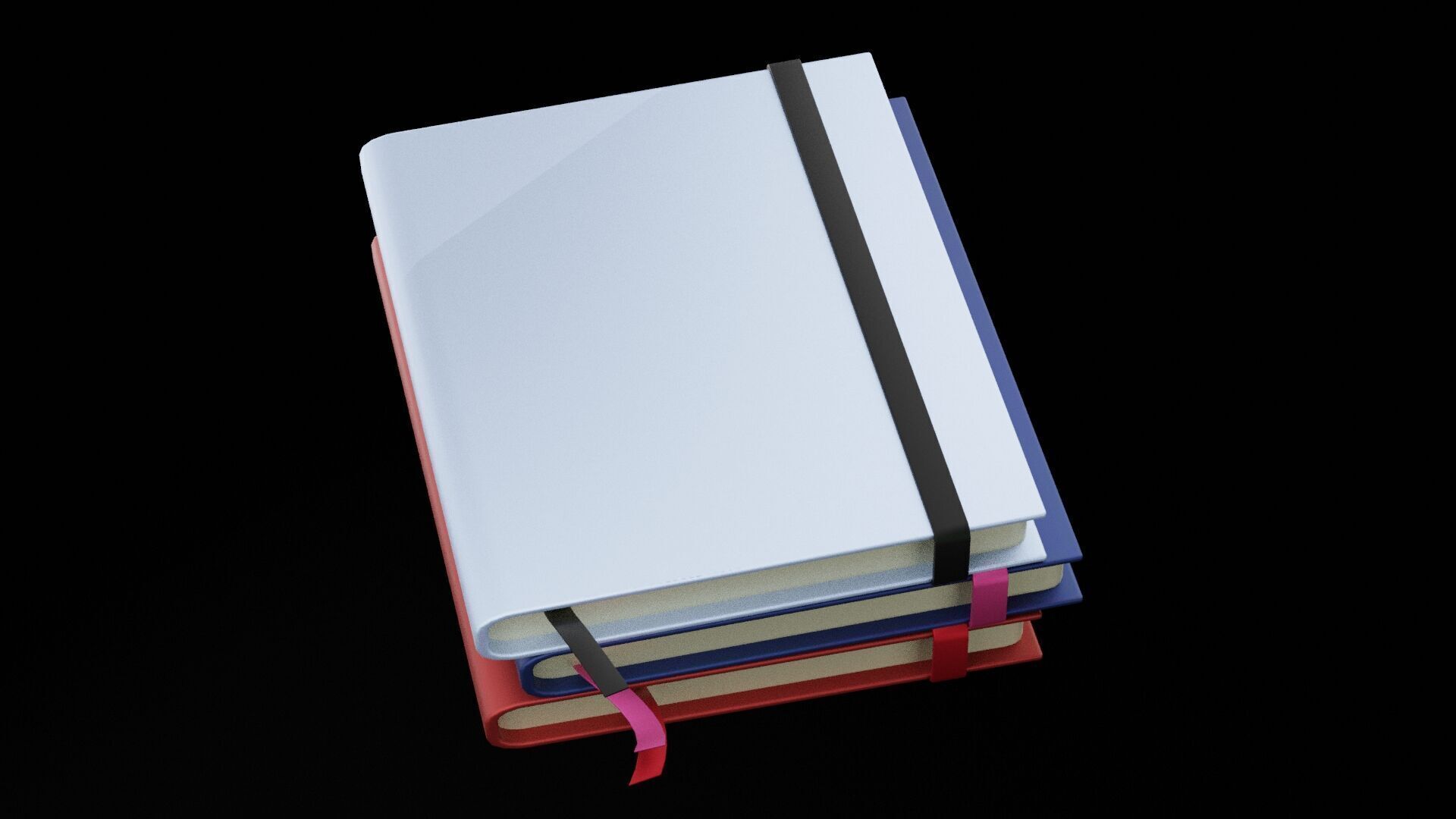 Note Books Low-poly 3D model_1