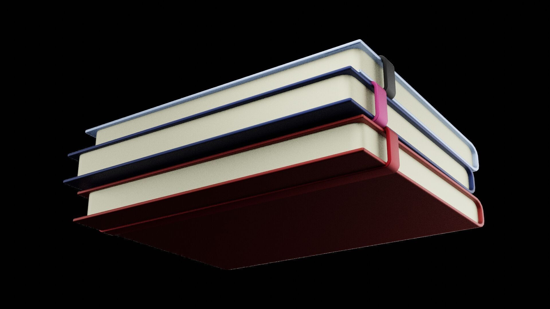 Note Books Low-poly 3D model_7